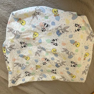 Sábana bajera ajustada Baby Looney Tunes unisex de colección 25x50 pulgadas Bugs Tweety Sylvester Foto 1 de 4