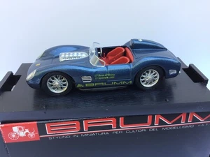 Brumm Ferrari Testarossa azzurro metallizzato, box nero, logo BRUMM giallo su en - Foto 1 di 2