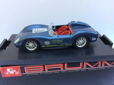 Brumm Ferrari Testarossa azzurro metallizzato, box nero, logo BRUMM giallo su en - Immagine 1 di 2