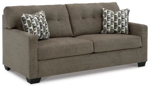 Mahoney Contemporary Tufted Sofa, Dark Brown - Picture 1 of 6