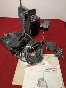 Téléphone portable vintage Radio Shack CT-201 avec accessoires *NON TESTÉ* - Photo 1 sur 19