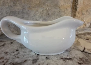 Pier 1 Ceramic Small Individual Size Gravy Boat Creamer White Porcelain 4 oz. - Picture 1 of 5