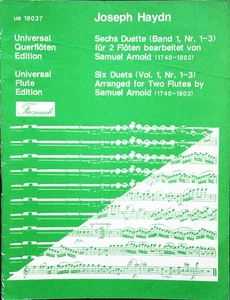 Haydn Six Duets Vol 1 nr. 1-3 arranged for 2 flutes by Samuel Arnold - Picture 1 of 1