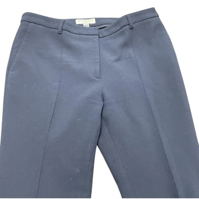 Pantalones de vestir Burberry London modernos acampanados de punto Portugal azul marino talla 10 para mujer Foto 1 de 4