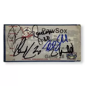 Pawtucket Pawsox Autographed Ticket Stub McCoy Stadium Vintage 2004 Red Sox MiLB - Picture 1 of 4