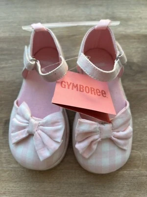 Sandalias alpargata Gymboree para niñas pequeñas rosa guinga a cuadros lazo talla 7 nuevas con etiquetas  Foto 1 de 2