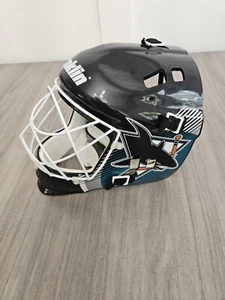 Casco maschera portiere vintage NHL San Jose Sharks Street Hockey Franklin - Foto 1 di 13