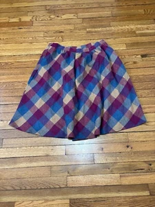 Mod Cloth Womens Skirt Plus Size 1X Purple Colorful Elastic Waist Knee Length - Picture 1 of 9