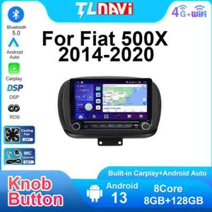 Knob Button Android Screen Carplay Car Stereo Radio For Fiat 500X 2014 2015-2020 - Picture 1 of 30
