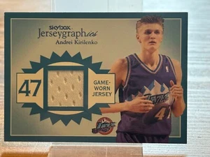 2004 Fleer/Skybox Andrei Kirilenko Utah Jazz Game-Worn Jerseygraphics Patch Card - Picture 1 of 11