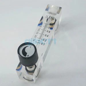 0.1-25LPM Fit 6mm Tube O.D N2 Nitrogen Flowmeter Rotameter With Valv LZM-6T - Picture 1 of 12