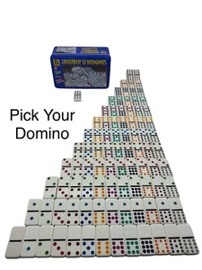 Pavilion Double Twelve Color Dot Dominoes #5122 Replacement Pick Your Domino T04 - Picture 1 of 92