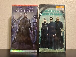 The Matrix VHS 1999 Collectors Edition Special Widescreen Edition & Reloaded VHS