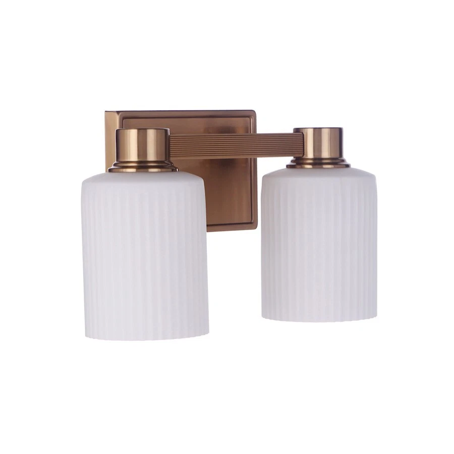 Craftmade Bretton 2 Light Vanity, Satin Brass/Frost White - 12912SB2 Foto 1 de 1