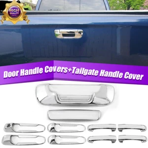 Juego de manija de puerta lateral cromada + cubierta de puerta trasera para Dodge Ram 1500 2500 2003-2008, - Imagen 1 de 11