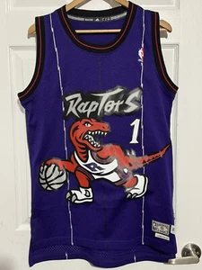 EUC Adidas Toronto Raptors Tracy McGrady Retro Hardwood Classics Jersey Small! - Picture 1 of 4