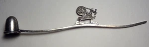 VRare! c1876 BLACK, STAR & FROST sterling silver CANDLE SNUFFER w/SPINNING WHEEL - Picture 1 of 6