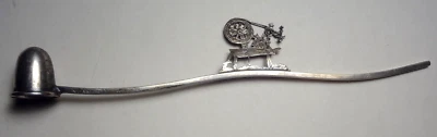 VRare! c1876 NEGRO, ESTRELLA Y ESCARCHA VELA SNUFFER plata esterlina con RUEDA GIRATORIA Foto 1 de 4