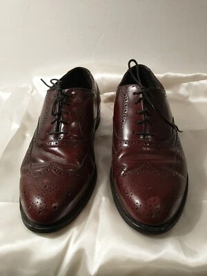 Men's Dress Shoe Size 8.5 Stafford Comfort Plus Wing Tip Leather Made in USA VTG - Image 1 of 4