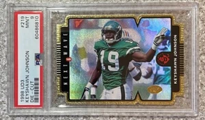 1998 UD UD3 KEYSHAWN JOHNSON #219 NEXT WAVE DIE-CUT GOLD~85/100~PSA 9~POP ONLY 1 - Picture 1 of 6