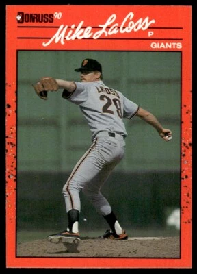 1990 Donruss Baseball Card Mike LaCoss San Francisco Giants #652 - Image 1 of 2