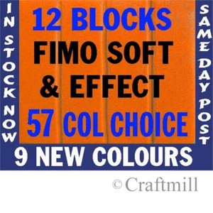 FIMO SOFT Polymer Modelling Clay 12 pcs 672g PICK COLOR - Picture 1 of 3