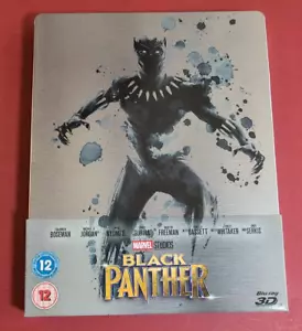 Marvel Black Panther 3D (Blu-ray 3D/2D, 2-disc, Region-Free, Steelbook, sleeve) - Picture 1 of 9