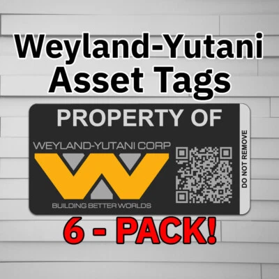 Weyland-Yutani Corp Asset Tags alien weyland (Vinyl Decal Sticker, Car laptop wi - Image 1 of 4