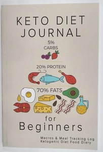 Keto Diet Journal for Beginners: Macros & Meal Tracking Log Ketogenic Diet Food - Picture 1 of 2