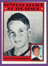 Brooks Robinson Baltimore Orioles 1972 Topps Baseball Boyhood Photos #498