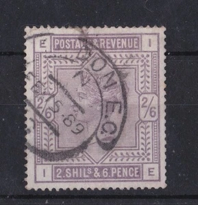 GB 883) Great Britain 1883-84 QV 2/6d Lilac Blued Paper SG 175, hooded LDN cds - Picture 1 of 2