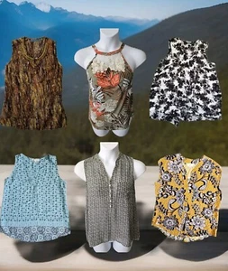  Bundle Lot Of 6 Women Sz S Tops Blouse   Susan Graver Somply Vera DR2 Amana Cor - Picture 1 of 24