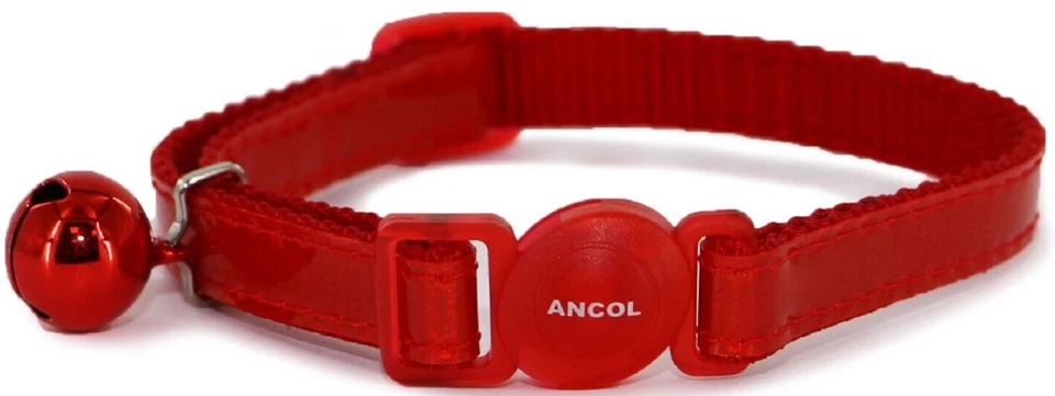 Ancol Cat Collar Gloss Reflective Red SGL 670820