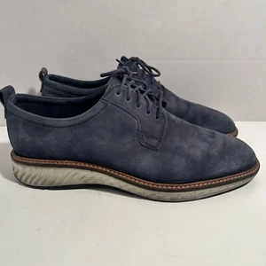 ECCO Herren Gr. 42 Hybrid Plain Toe Leder Oxford Schuhe Blau. - Bild 1 von 10