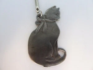 RARE - MIGNON / CUTE PORTE-CLES / Key ring - CHAT / CAT - ETAIN 95% TIN - TOP ! - Picture 1 of 9
