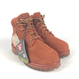 Timberland Premium Icy Sole Limited Kids Boys Suede Boots Orange Waterproof - Picture 1 of 6