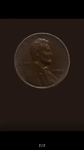 Centavo Lincoln Wheat 1958, marca de ceca D, moneda real - Imagen 1 de 2