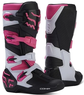 Botas todoterreno Fox Racing Comp MX para mujer negras/rosas Foto 1 de 4
