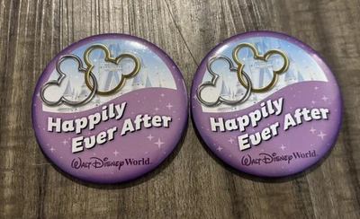 Lote de 2 prendedores botones feliz cumpleaños Walt Disney World nuevos Foto 1 de 2