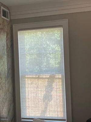 Hunter Douglas Caja Abierta Procedencia Madera Tejida Literise Pantalla Inalámbrica 34.37x69.5 Foto 1 de 2