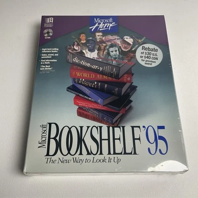 Microsoft Bookshelf '95 Multimedia Reference Library PC CD-Rom Software-Sealed - Image 1 of 2