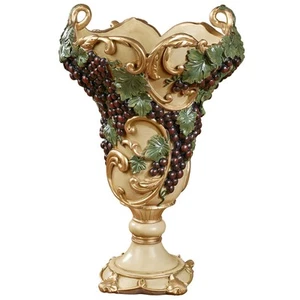 Vigne Elegante Decorative Table Vase Dark Red | Grape Designs | Tuscan Style ... - Picture 1 of 5