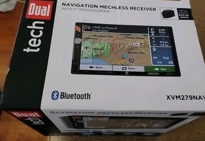 Dual XVM279NAV 7" LCD Navigation ready Media Receiver AM/FM Car Radio tuner 2DIN - Image 1 of 4