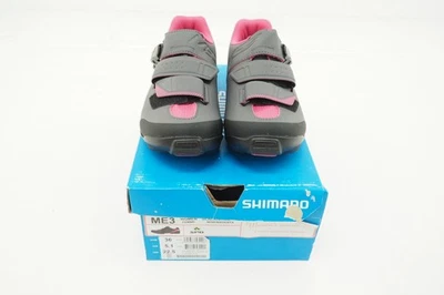 ¡Nuevo! Zapatos de bicicleta de montaña Shimano ME3 para mujer talla EU 36 US 5 negros/rosa 2 pernos Foto 1 de 4