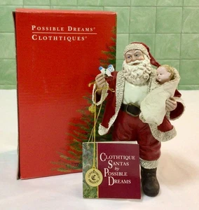 Adorno de colección Clothtique Santas By Possible Dreams BABY’S FIRST CHRISTMAS #714010 - Imagen 1 de 12