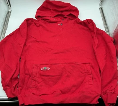 Sudadera Pullover Arborwear Para Hombre Algodón Doble Gruesa con Capucha-Rojo-Talla: XL Foto 1 de 4