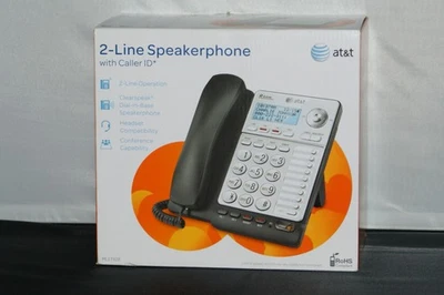 AT&T MLl17928 2 Line Speakerphone Black with Caller ID and Call Waiting - Image 1 of 4