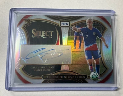 Select Cavan Sullivan Pitchside Signatures 2024-25 Silver Prizm RC automático #PS-CS Foto 1 de 2