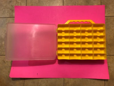 Yellow Carry Case 48 Cars fits Hot Wheels Matchbox etc. VGC - Image 1 of 4
