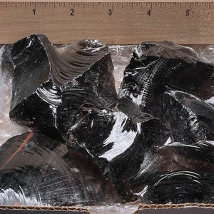 10.43 Ct. Natural Black Obsidian Rough Shape 1 Pcs Gemstone For Jewelry Making - Picture 1 of 4